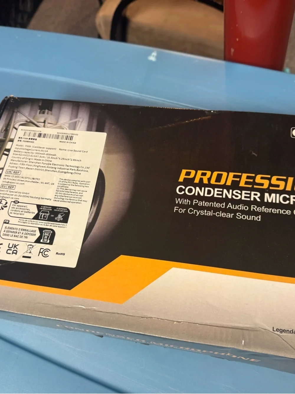 Professional Condenser Microphone - Black